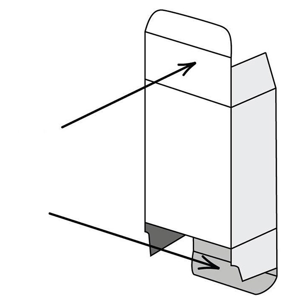 Scatola con chiusura, cartone pieghevole in cartoncino