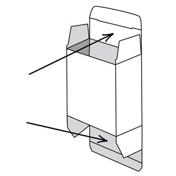 Scatola con chiusura, cartone pieghevole in cartoncino